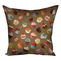 Подушка з принтом габардинова Тістечка 50x50 (5P_SWE011)