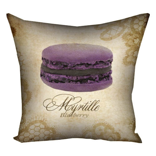 Подушка габардинова з принтом Macaroons myrtille 40x40 (4P_SWE014)