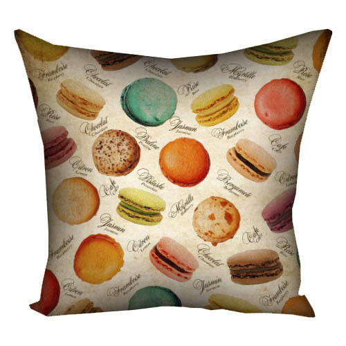 Подушка з принтом габардинова Макаруни 30x30 (3P_SWE016), фото 1