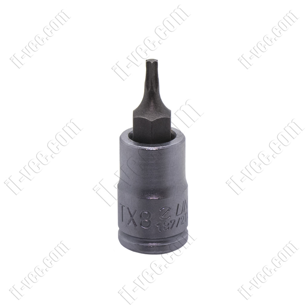 Головка торцева зі вставкою TORX, TX8 187/2TX-1/4" UNIOR