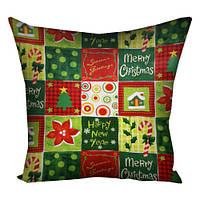 Подушка габардинова з принтом Merry Cristmas 50x50 (5P_NGNAS014)