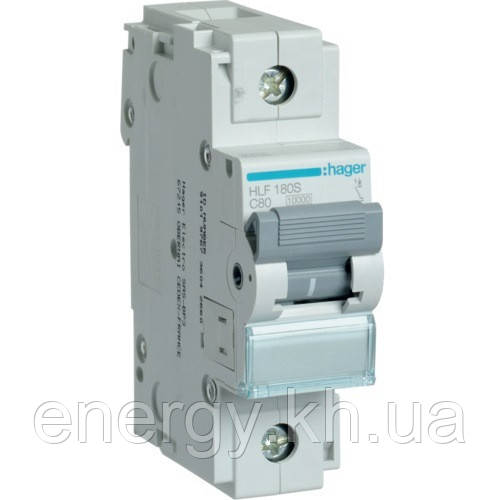 Автоматичний вимикач Hager HLF180S. Ін=80А, 10кА, хар-ка З, фото 1
