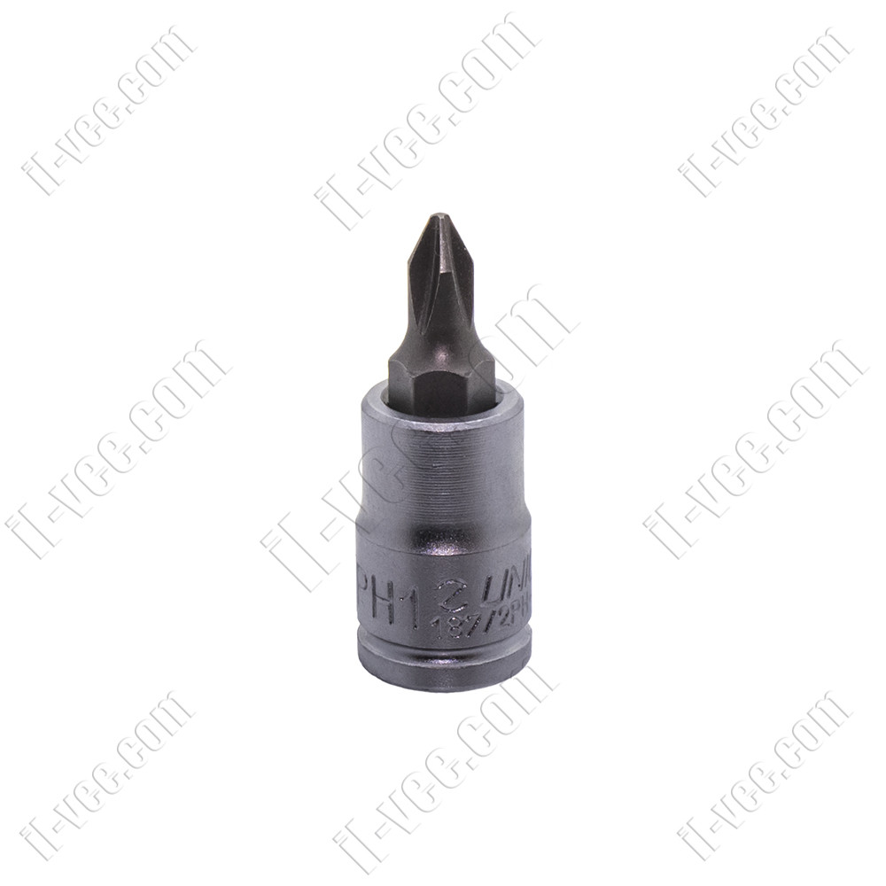 Головка торцева зі вставкою хрестової PH1 187/2PH-1/4" UNIOR