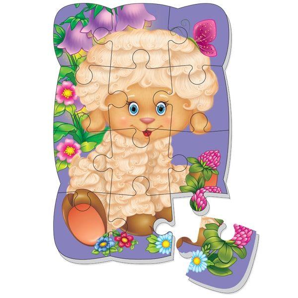Пазли на магніті Vladi Toys А5 Овечка 12 елементів (VT3205-32), фото 1