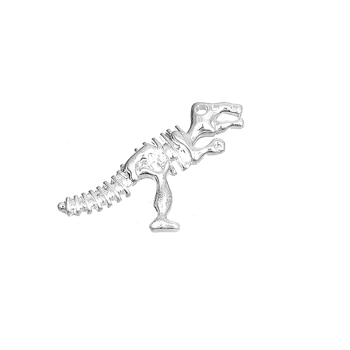 Підвіски металеві Finding Кулон скелет динозавра Сріблястий 38 мм x 30 мм