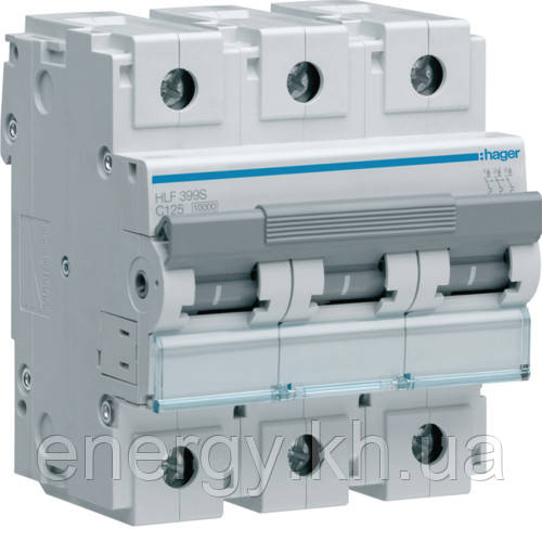 Автоматичний вимикач Hager HLF399S. Ін=125А, 10кА, хар-ка З, фото 1