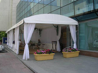Навіси, тенти з ПВХ тканини для літніх кафе і ресторанів