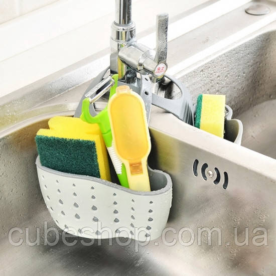 Підвісний кошик для кухонних губок (білий)