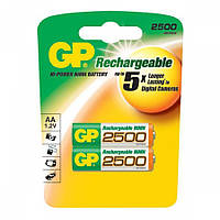 Аккумулятор GP Batteries AA 2500mAh NiMh 2шт (250AAHC) пальчиковый