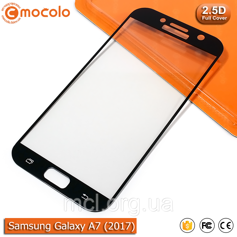 Захисне скло Mocolo Samsung Galaxy A7 (2017) Full cover (Black)
