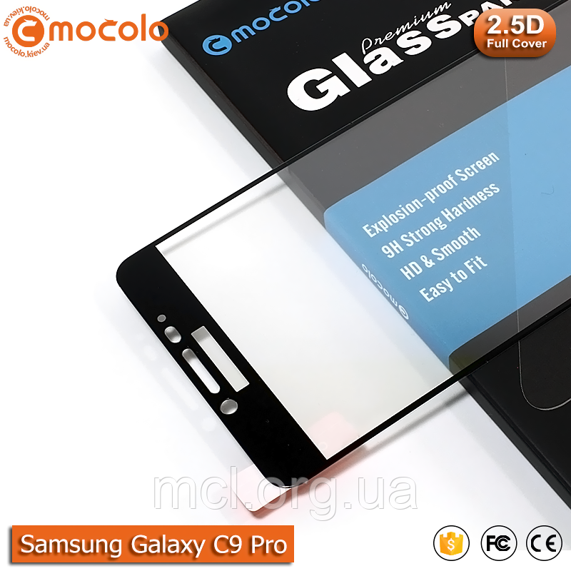 Захисне скло Mocolo Samsung Galaxy C9 Pro Full cover (Black)