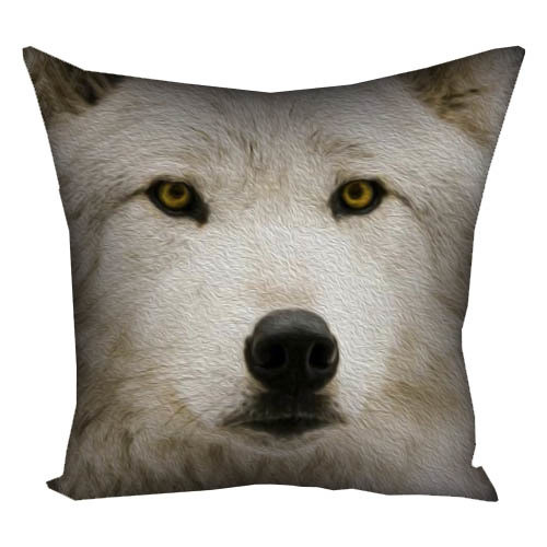 Подушка з принтом габардинова Вовчиця 50x50 (5P_ANI013), фото 1