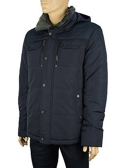 Зимова чоловіча куртка пряма в темно-синьому кольорі Santoryo WK 8195 С-Lacivert