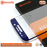 Захисне скло Mocolo Samsung Galaxy S6 Edge 3D (Electroplating Blue), фото 3