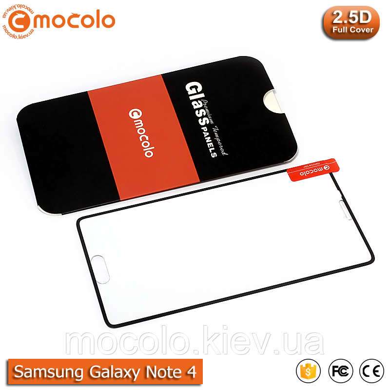 Захисне скло Mocolo Samsung Galaxy Note 4 Full cover (Black)