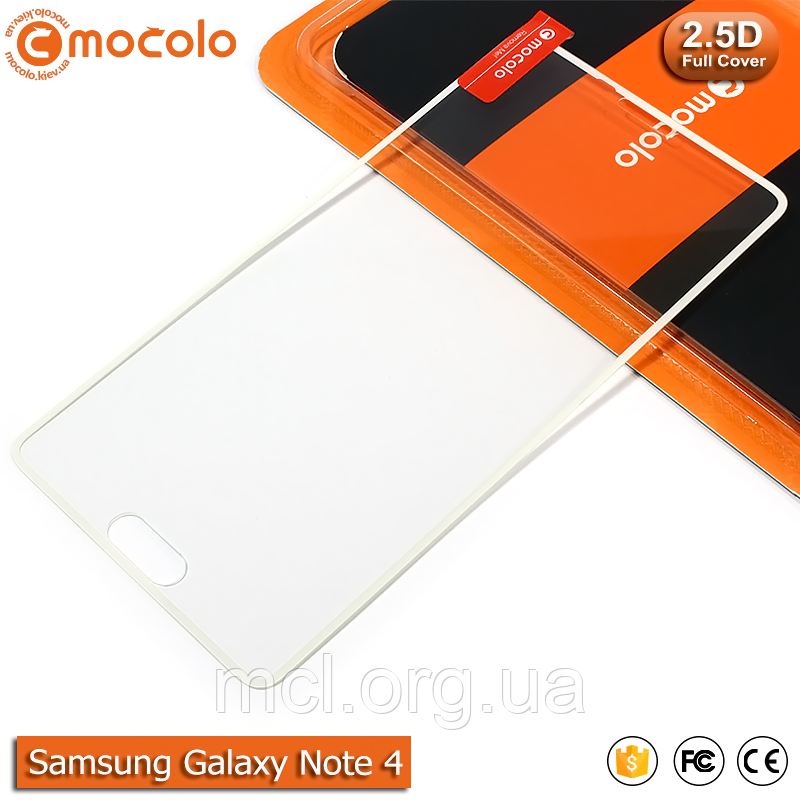 Захисне скло Mocolo Samsung Galaxy Note 4 Full cover (White)