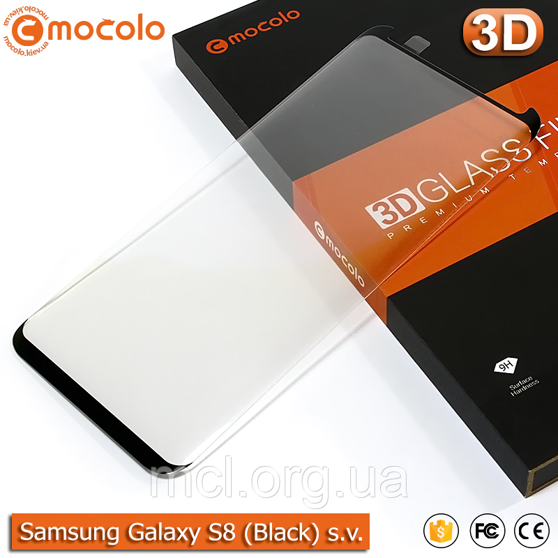 Захисне скло Mocolo Samsung Galaxy S8 small version 3D (Black)