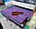 Диван для кухні фіолетовий зі спальним місцем тканина антикот, фото 3