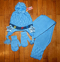 Теплые комплекты шапка + шарф для мальчика Гол 2/3 года.