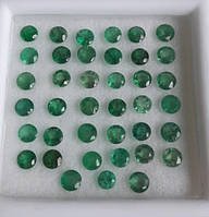 Смарагд натуральний природний в асортименті розмір та колір 3мм 0.11 карат