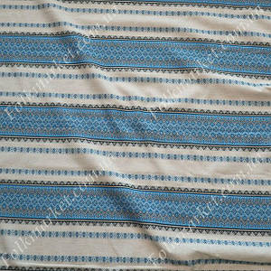 Тканина з блакитною вишивкою на льоні Містраль ТДК-60 1/2