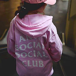 ASSC толстовка рожева | Фото Біркі | Жіноча худі Anti Social Social Club pink