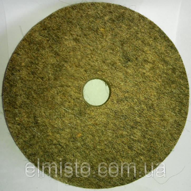 Круг повстяний з отвором 100 х 22 х 20 ЖОСТКИЙ грубошерстий полірувальний на шліфувальний верстат, фото 1