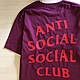 Футболка ASSC бірка Anti Social social club Бордова, фото 5
