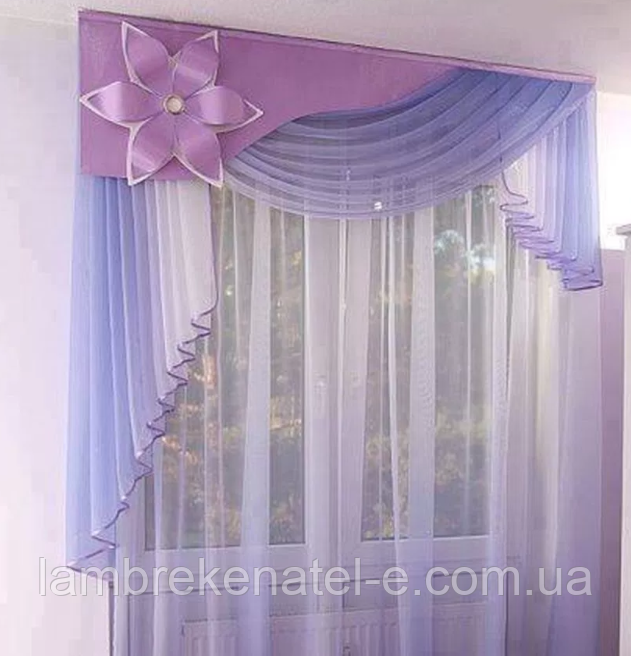 Ламбрекен у дитячий бузковий, фото 1