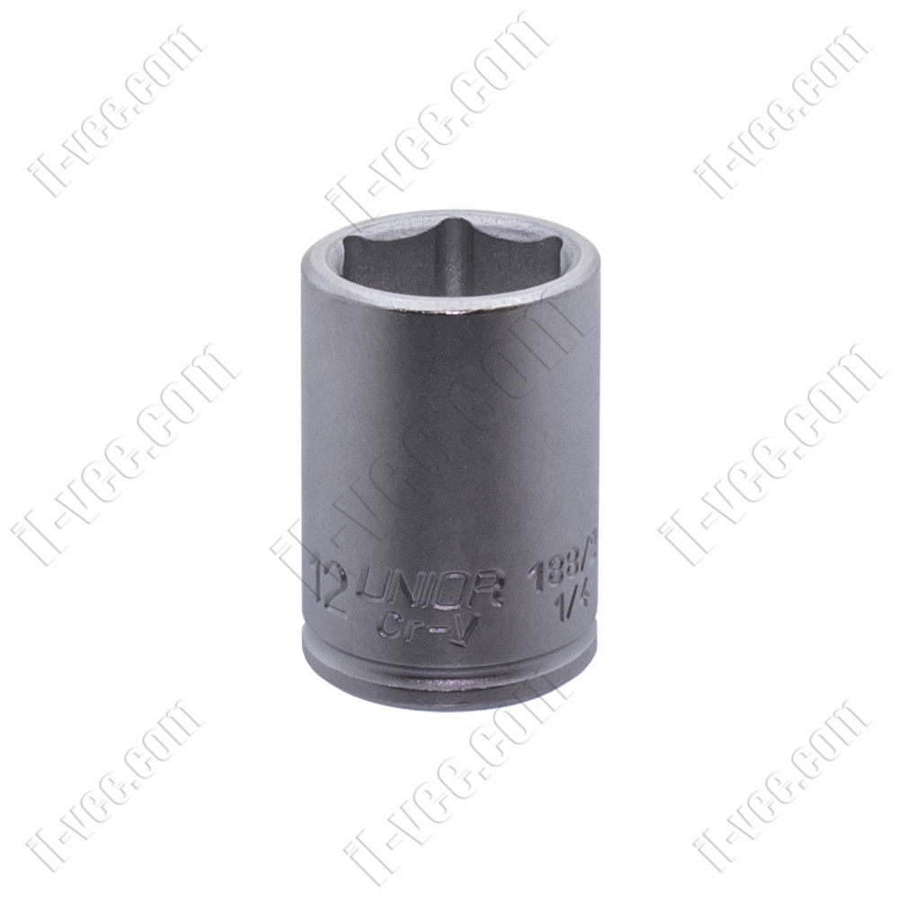Головка торцевая шестигранная 12 мм 188/2 6р-1/4" UNIOR