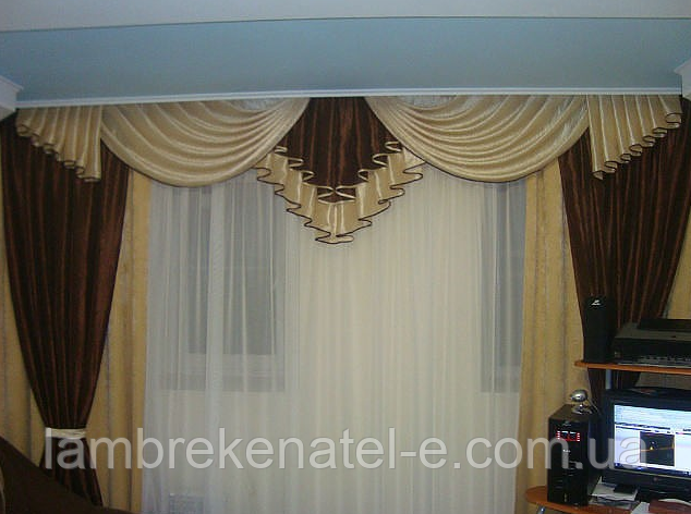 Ламбрекен у зал комбінований, фото 1