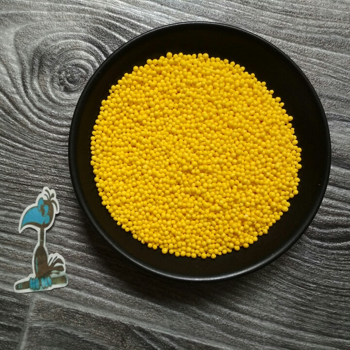 Кондитерська посипка цукрові Жовті кульки (2 мм) - 50 грам