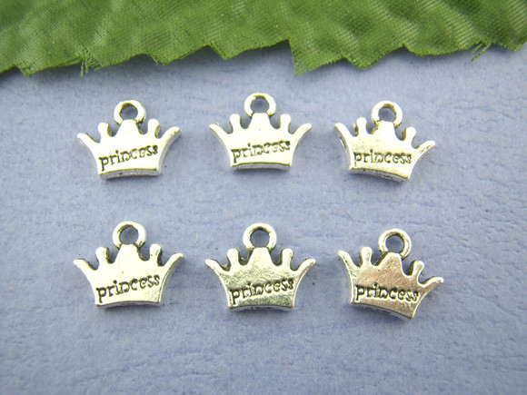 Подвески Finding Кулон корона для принцессы Princess Античное серебро 10 мм х 13 мм - фото 4 - id-p594727212