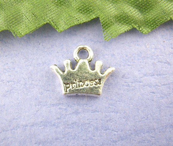 Подвески Finding Кулон корона для принцессы Princess Античное серебро 10 мм х 13 мм - фото 2 - id-p594727212