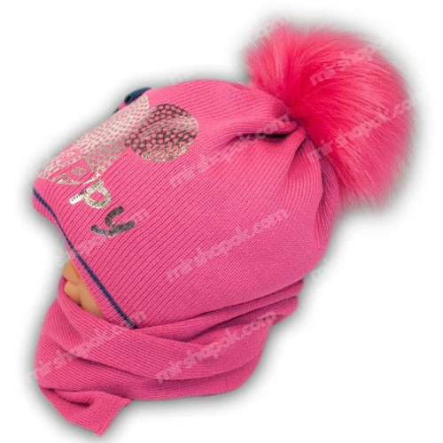 Комплект (шапка+шарф) для девочки Комплект (шапка+шарф) для девочки