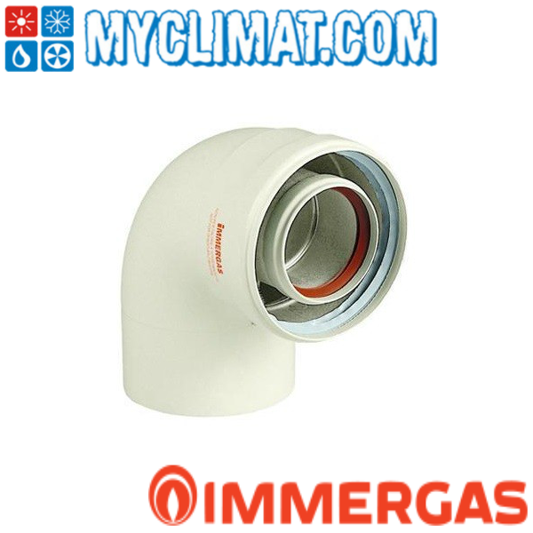 Коліно коаксіальне Immergas 90 град 60/100 конденсаційне