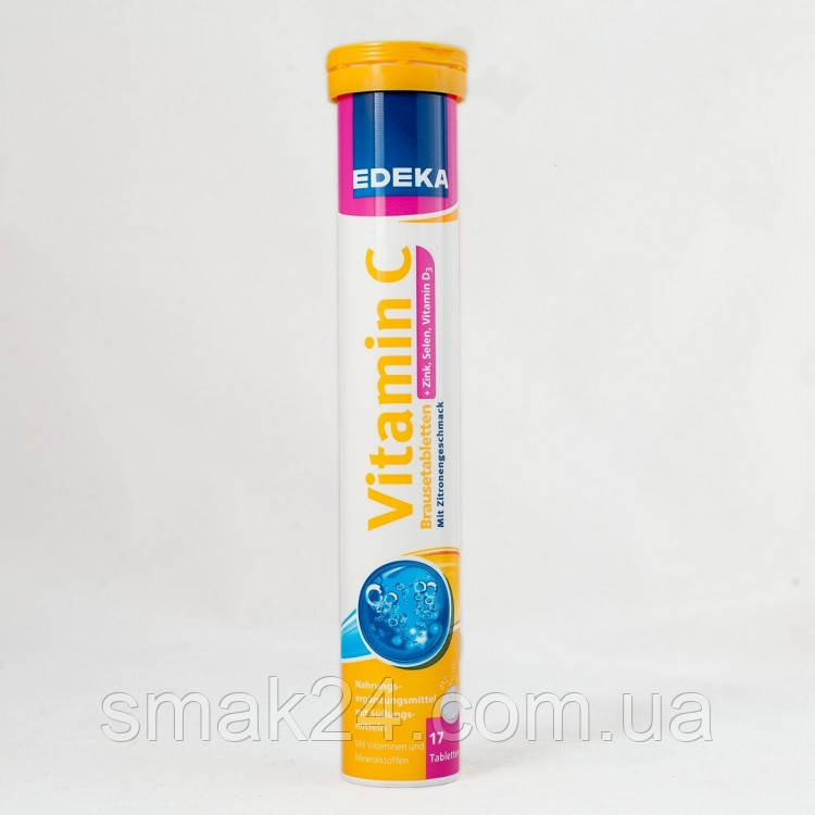 Витамины шипучие Edeka Vitamin C + Zink, Selen, Vitamin D3 Германия (17 шт) - фото 2 - id-p594918515