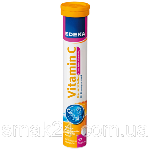 Витамины шипучие Edeka Vitamin C + Zink, Selen, Vitamin D3 Германия (17 шт) - фото 1 - id-p594918515