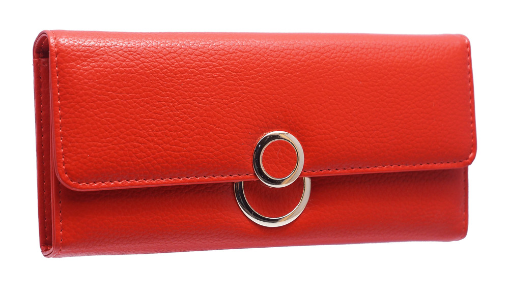 Червоний жіночий Гаманець на кнопці (K810 red)