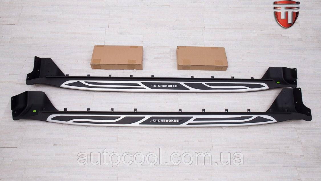 Модельні бічні пороги JEEP GRAND CHEROKEE 2011+ г.в., фото 1
