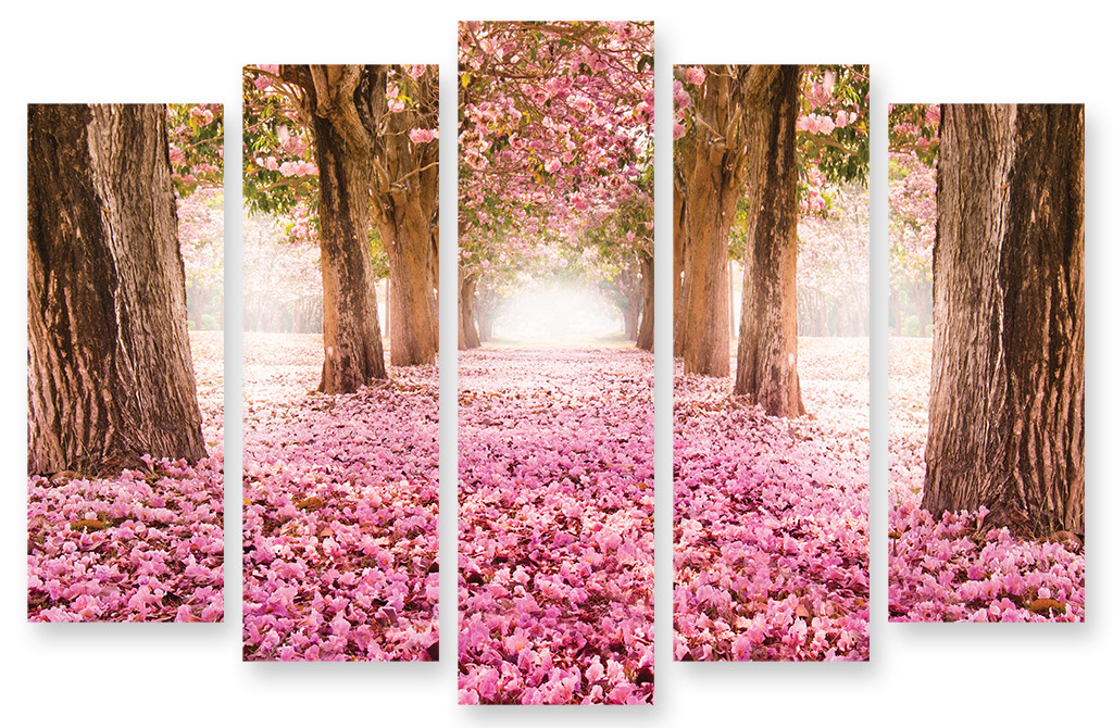 Модульна картина квіти і дерева, фото 1