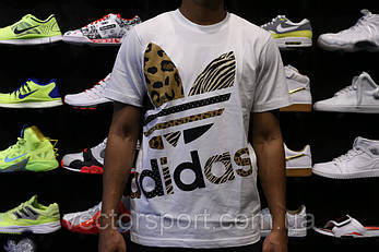 Футболка Adidas Off-Position Leopard Men's T-Shirt White, фото 4