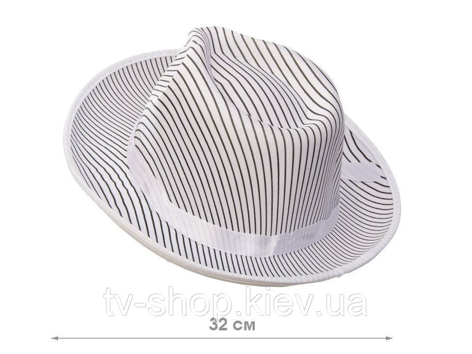 Капелюх гангстера дорослий у смужку, фото 1