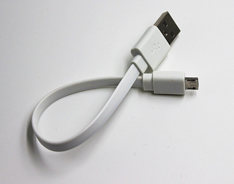 USB-micro USB 15 см плоский білий