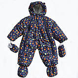 Дитячий зимовий комбінезон-трансформер на овчині 0-12 міс., фото 6