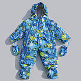 Дитячий зимовий комбінезон-трансформер на овчині 0-12 міс., фото 2