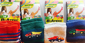 Шкарпетки дитячі 12 пар зимові махрові хлопчик "ВіАтекс" розмір 14 (23-25), асорті