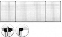 Дошка маркерна в клітинку 5х5 див. клітку з 5 робочими поверхнями. Розмір 100x400 див.