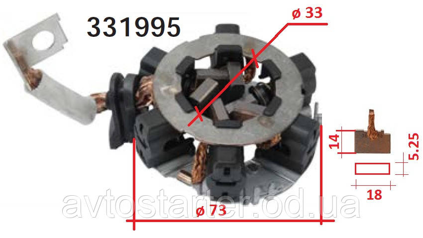 Щеточный узел стартера MERCEDES SPRINTER 906 2.2TDI BMW 116 320 530 X3 JEEP Cherokee Wrangler ALFA ROMETO FIAT - фото 1 - id-p595044285