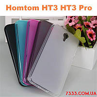 Прозоро-блакитний TPU силіконовий бампер для Homtom HT3, HT3 pro